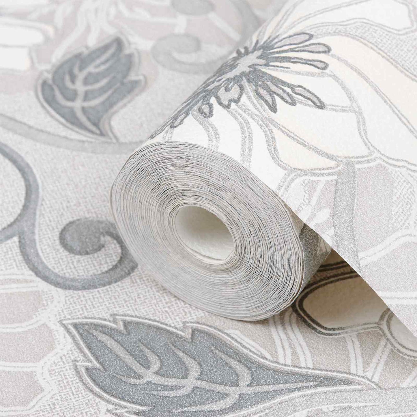 3D Solid Tapet Stripete Blomst 10 x 0,53 m Non-Woven Stof