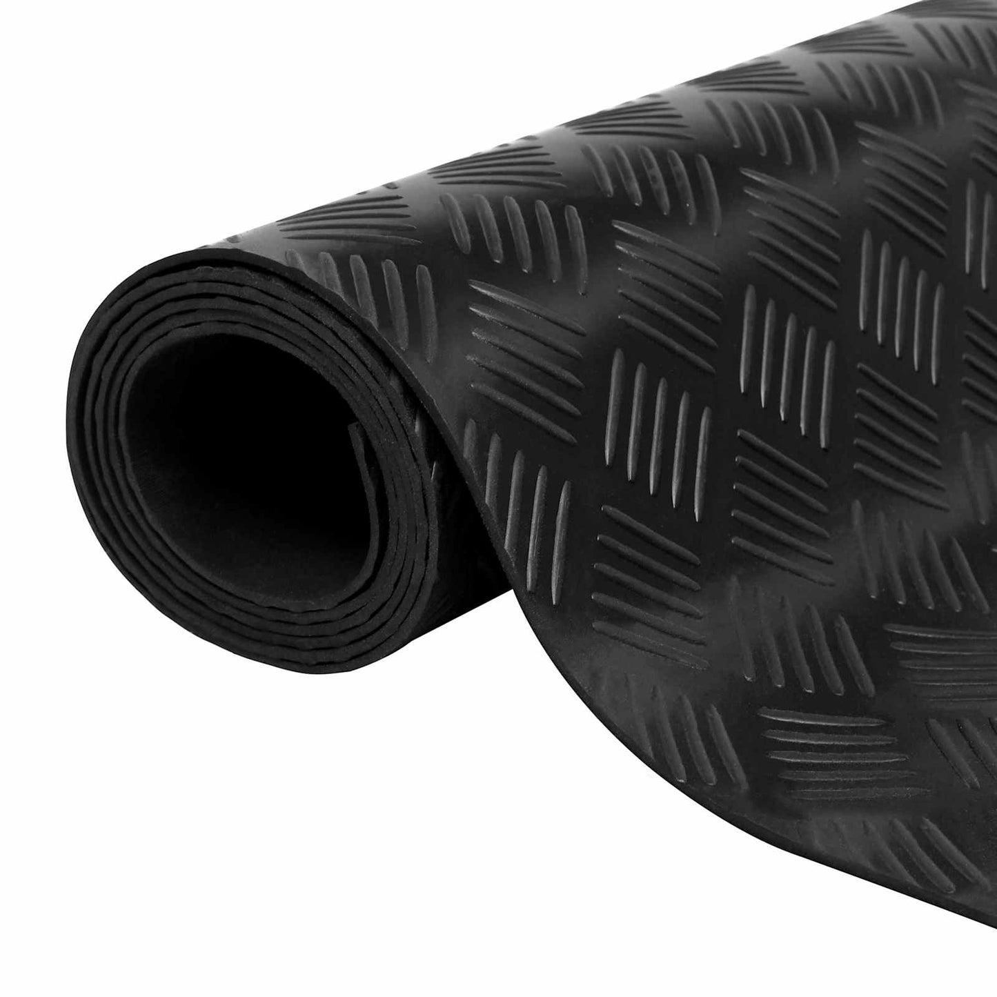 Gulv Matte Svart 1 x 2 m Gummi