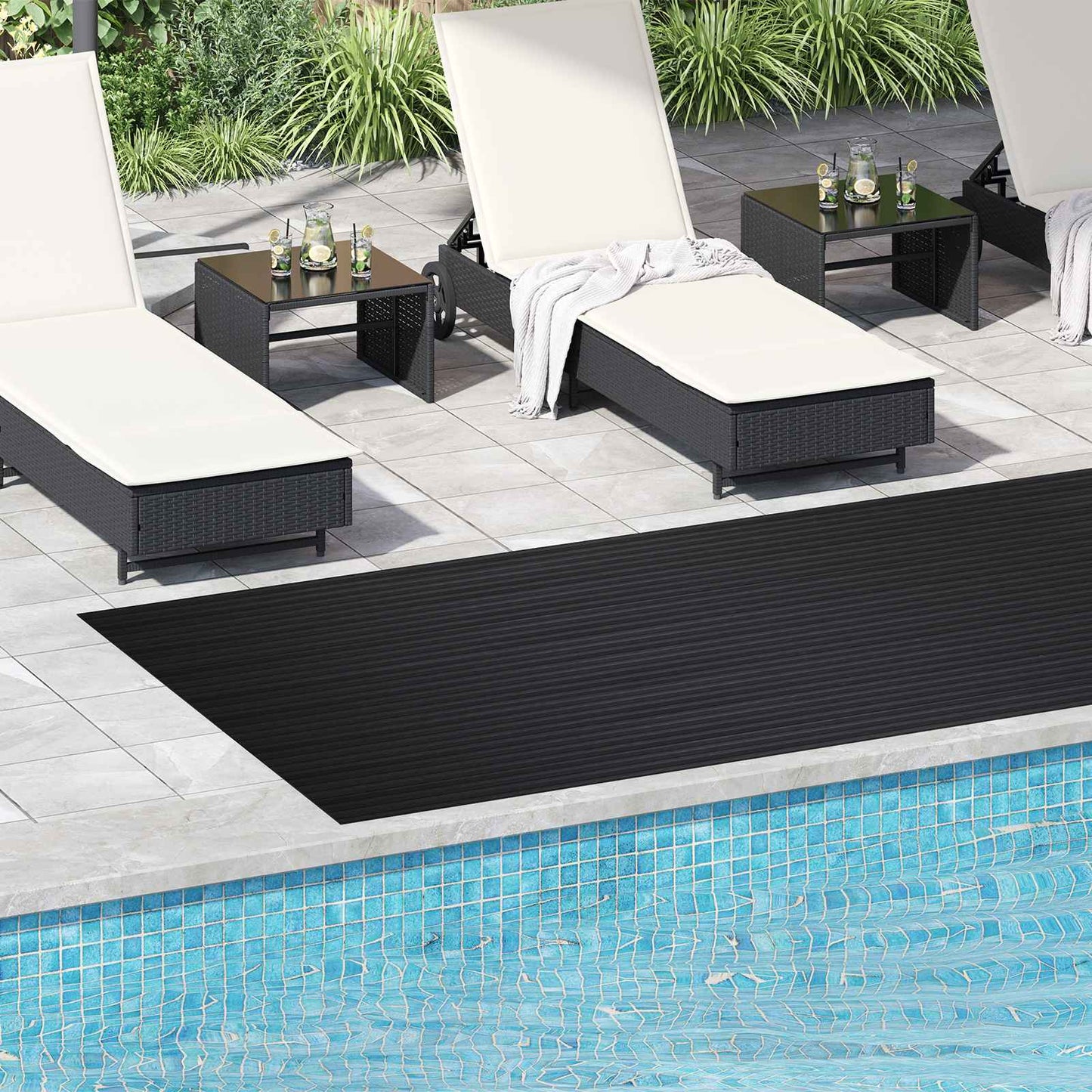 Gulv Matte Svart 1,5 x 4 m Gummi