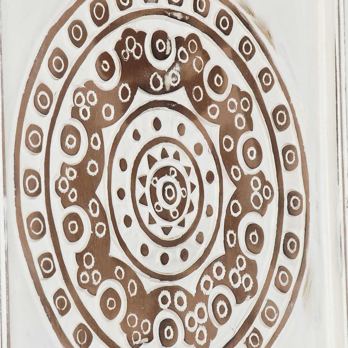 Kunst Dekor 2 pcs Brun og hvit 40 x 40 x 1,5 cm Konstruert tre