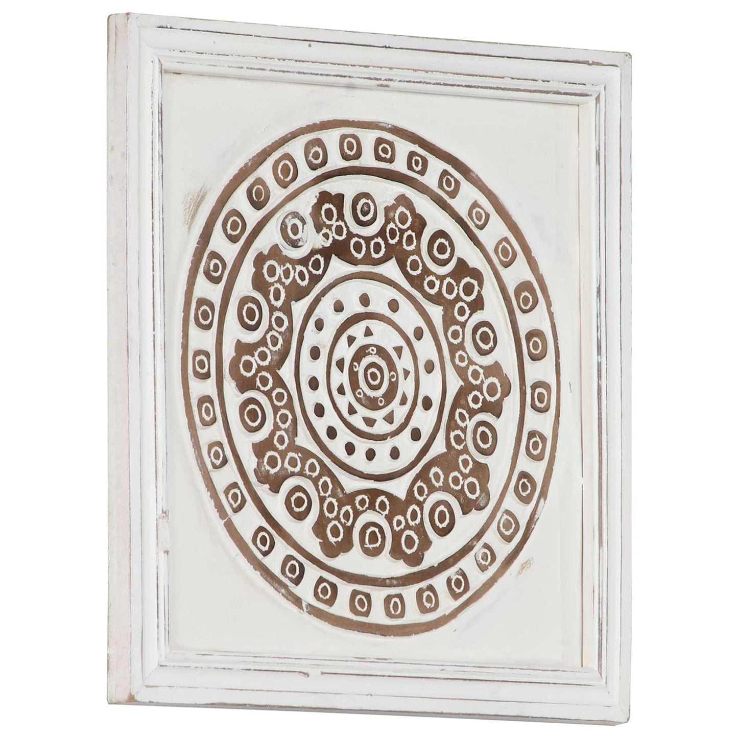 Kunst Dekor 2 pcs Brun og hvit 40 x 40 x 1,5 cm Konstruert tre