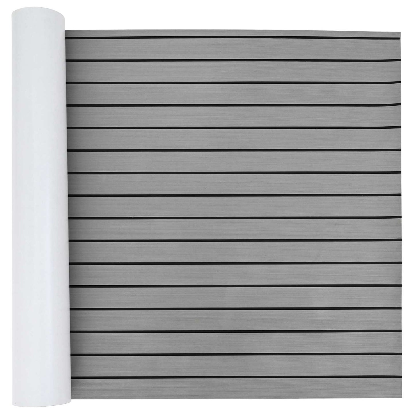 Båtmatt Stripete Lys Grå og Svart 240 x 90 cm EVA