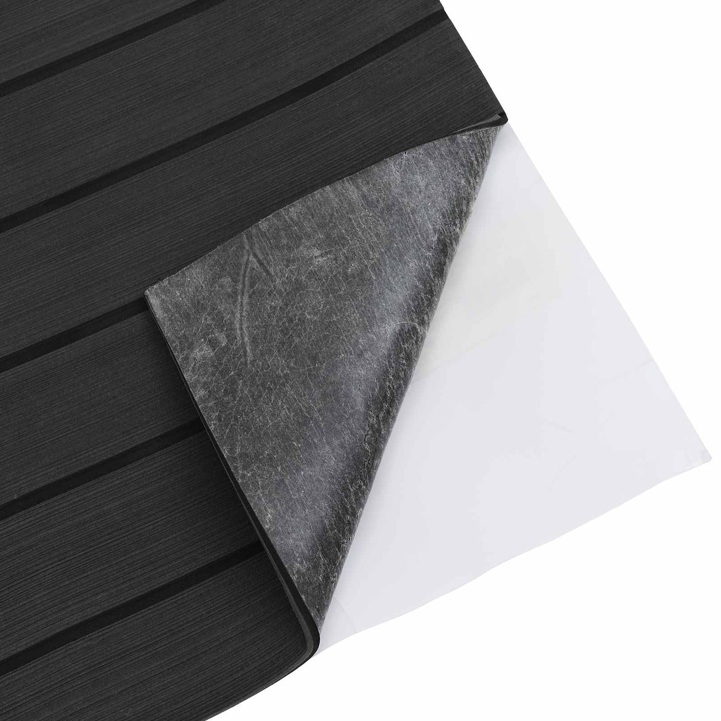 Båtmatt Stripete Mørk Grå og Svart 240 x 90 cm EVA