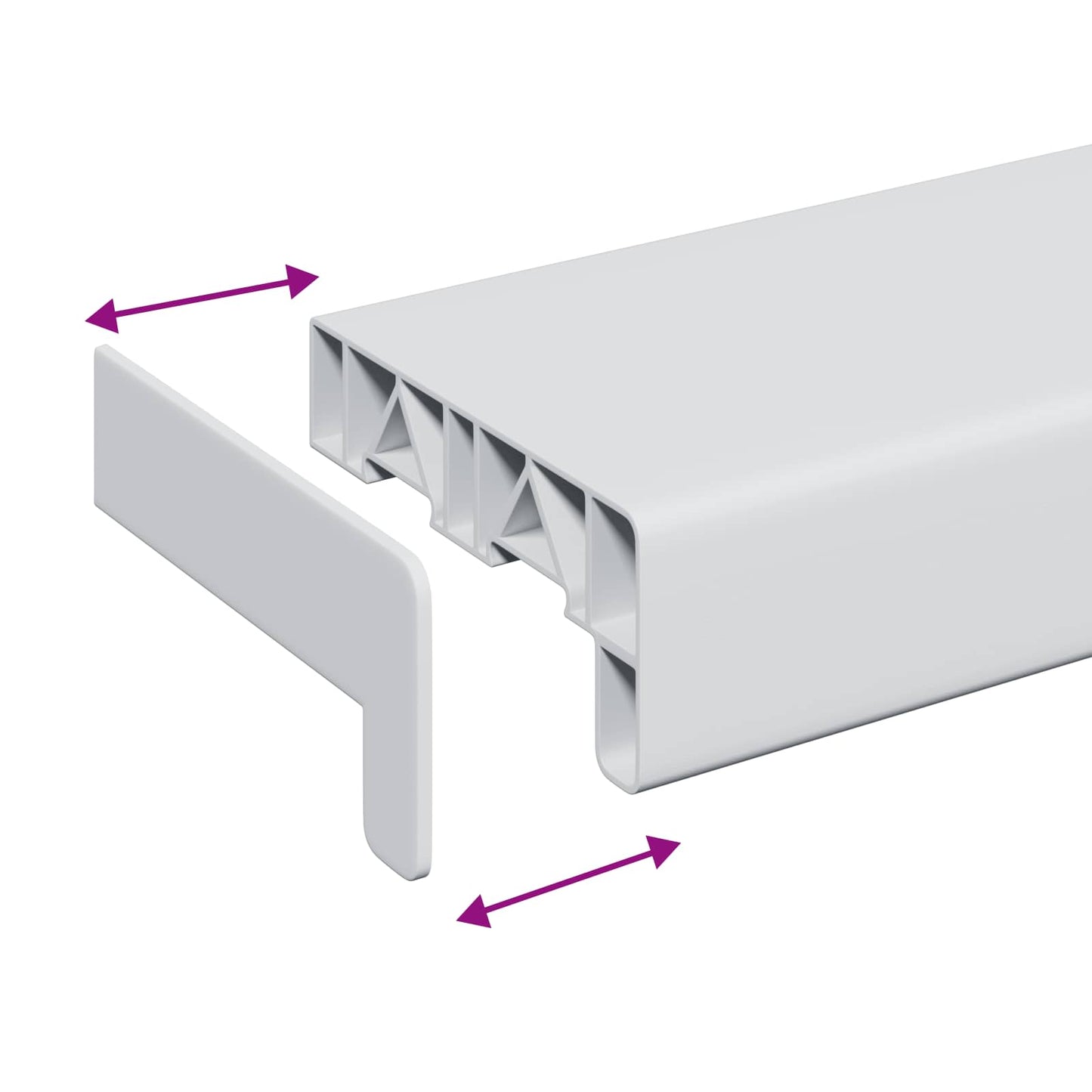 Vinduskarmer Hvit 80 x 10 x 4,5 cm PVC