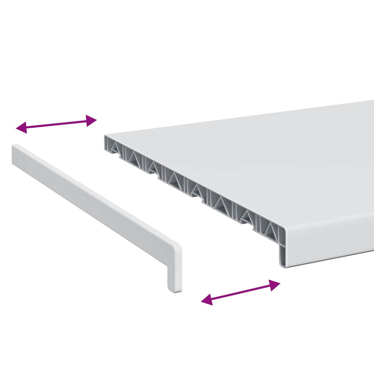 Vinduskarmer Hvit 120 x 45 x 4,5 cm PVC