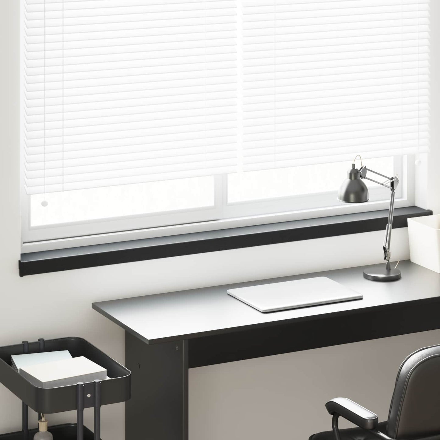 Vinduskarmer Svart med trestruktur 160 x 10 x 4,5 cm PVC