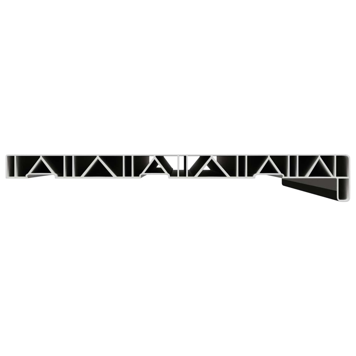 Vinduskarmer Svart med trestruktur 100 x 30 x 4,5 cm PVC