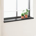 Vinduskarmer Svart med trestruktur 160 x 35 x 4,5 cm PVC