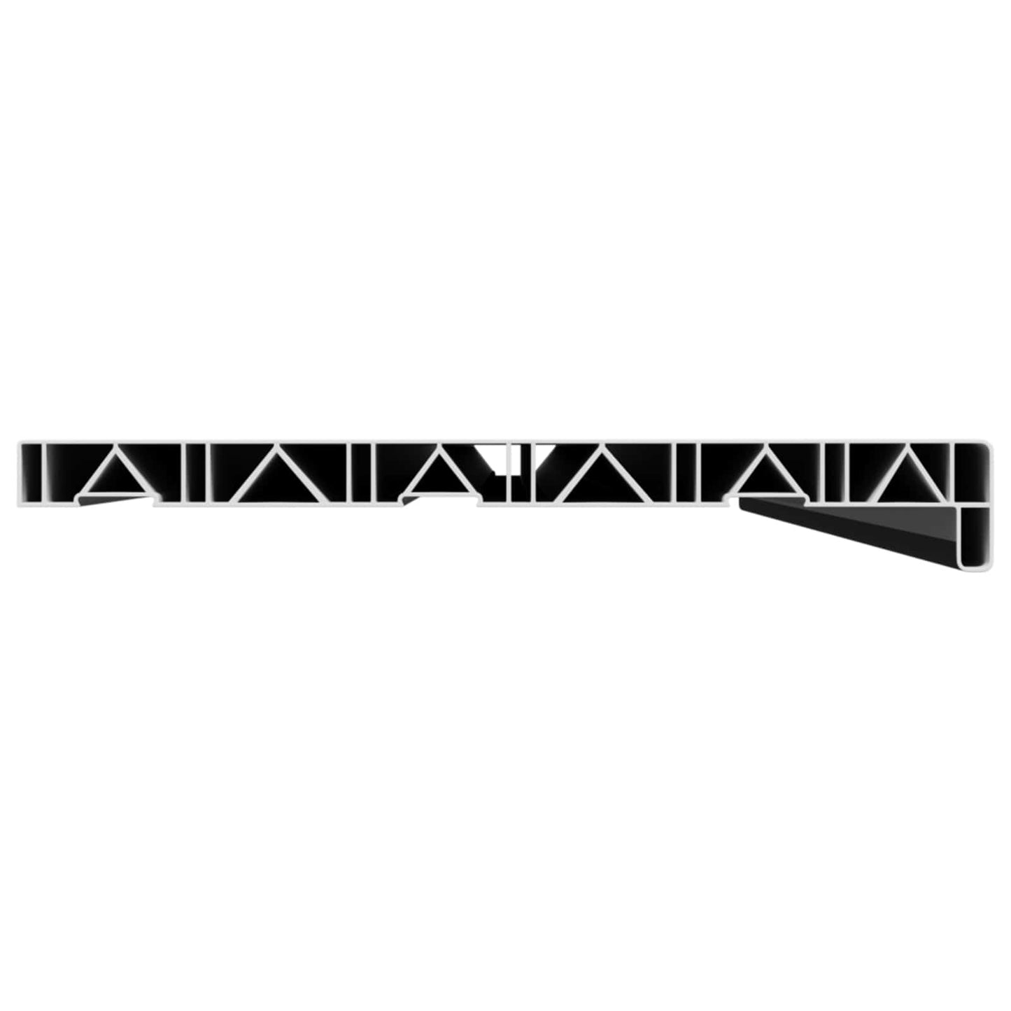 Vinduskarmer Svart med trestruktur 160 x 35 x 4,5 cm PVC