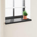 Vinduskarmer Svart med trestruktur 60 x 40 x 4,5 cm PVC