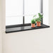 Vinduskarmer Svart med trestruktur 160 x 45 x 4,5 cm PVC