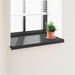 Vinduskarmer Svart med trestruktur 80 x 50 x 4,5 cm PVC