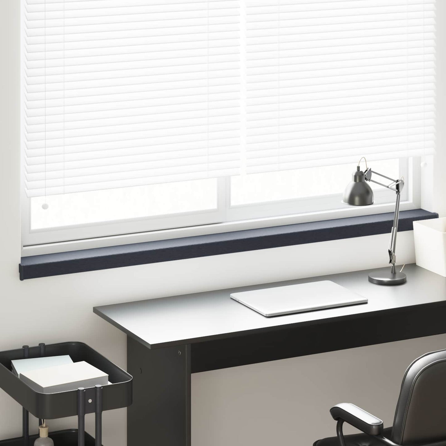 Vinduskarmer Anthracitt med trestruktur 140 x 10 x 4,5 cm PVC