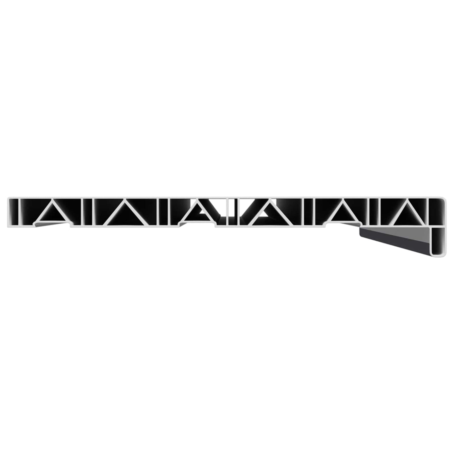 Vinduskarmer Anthracitt med trestruktur 100 x 35 x 4,5 cm PVC