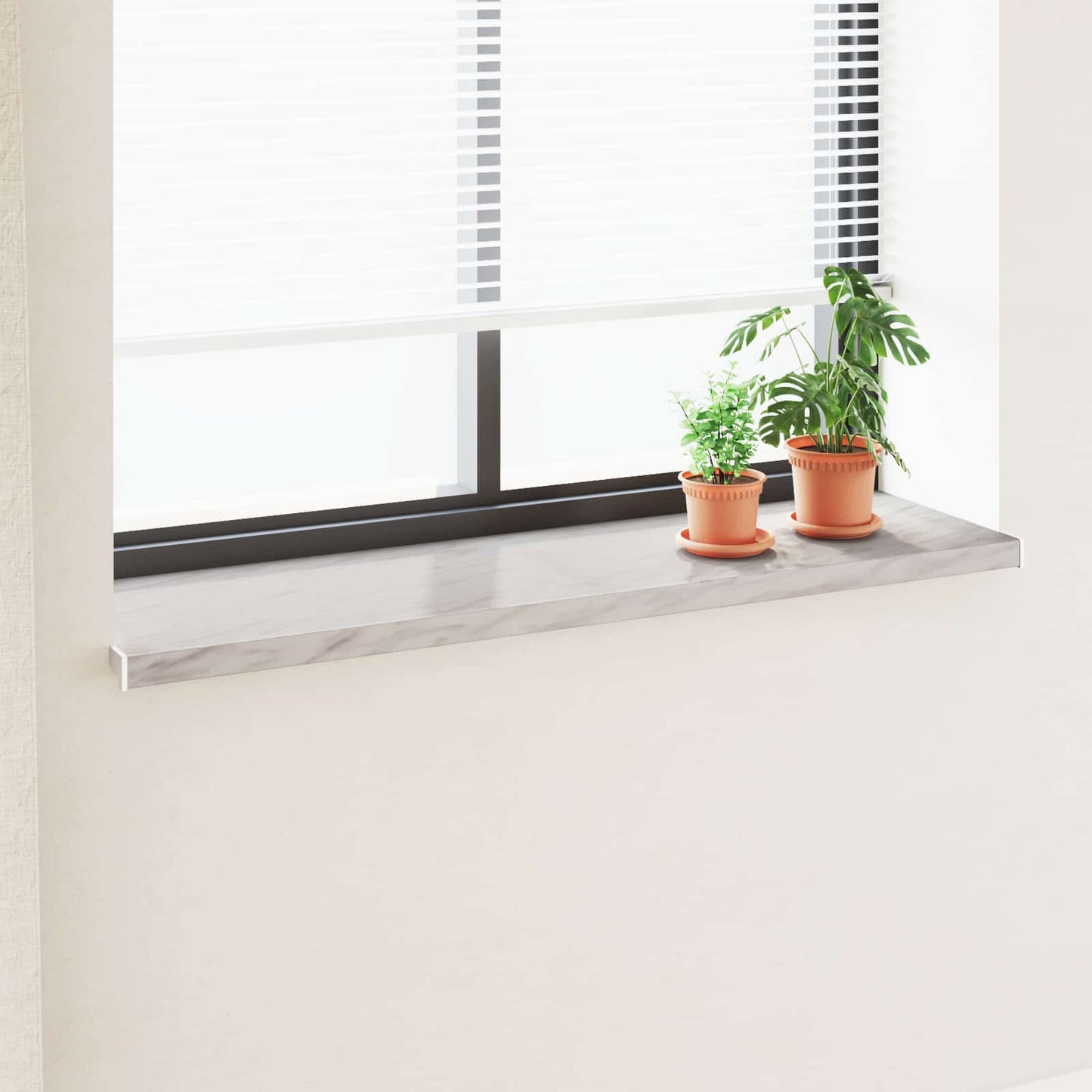 Vinduskarmer Marmortekstur 120 x 40 x 4,5 cm PVC