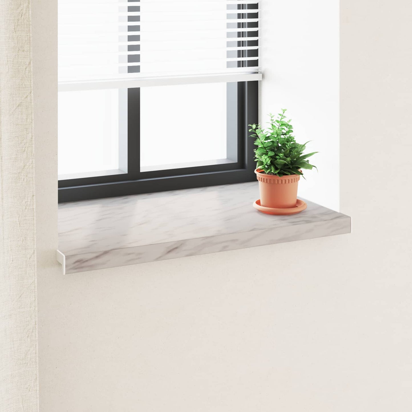 Vinduskarmer Marmortekstur 60 x 50 x 4,5 cm PVC