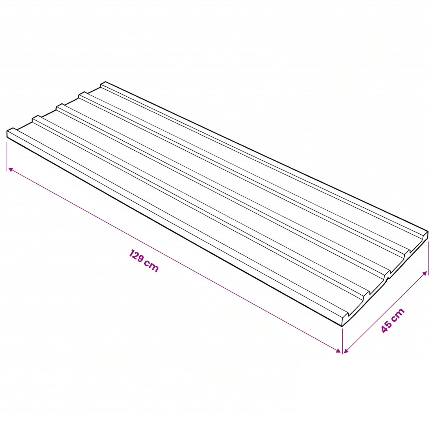 Takpanel 12 pcs Grå 129 x 45 cm Galvanisert stål
