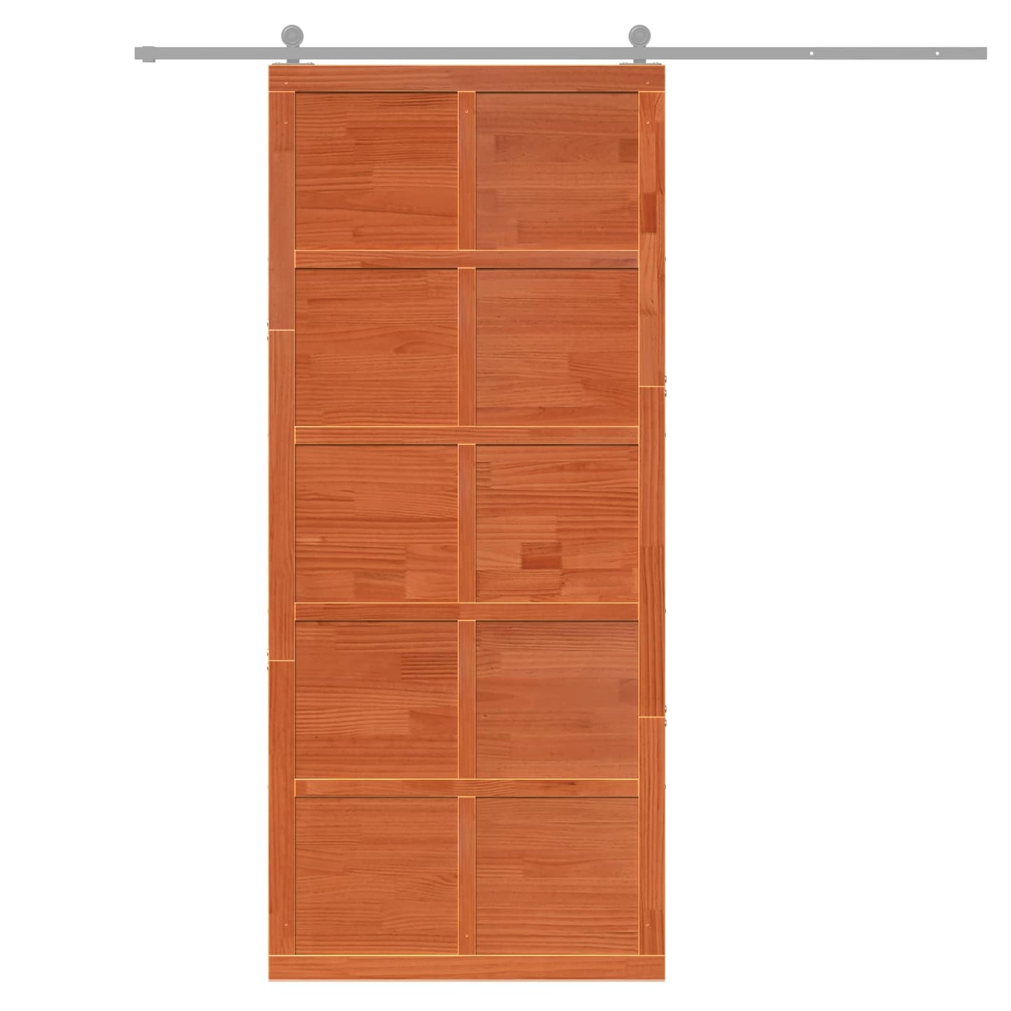 Låvedør Voksbrun 90 x 2,5 x 208 cm Heltre furu