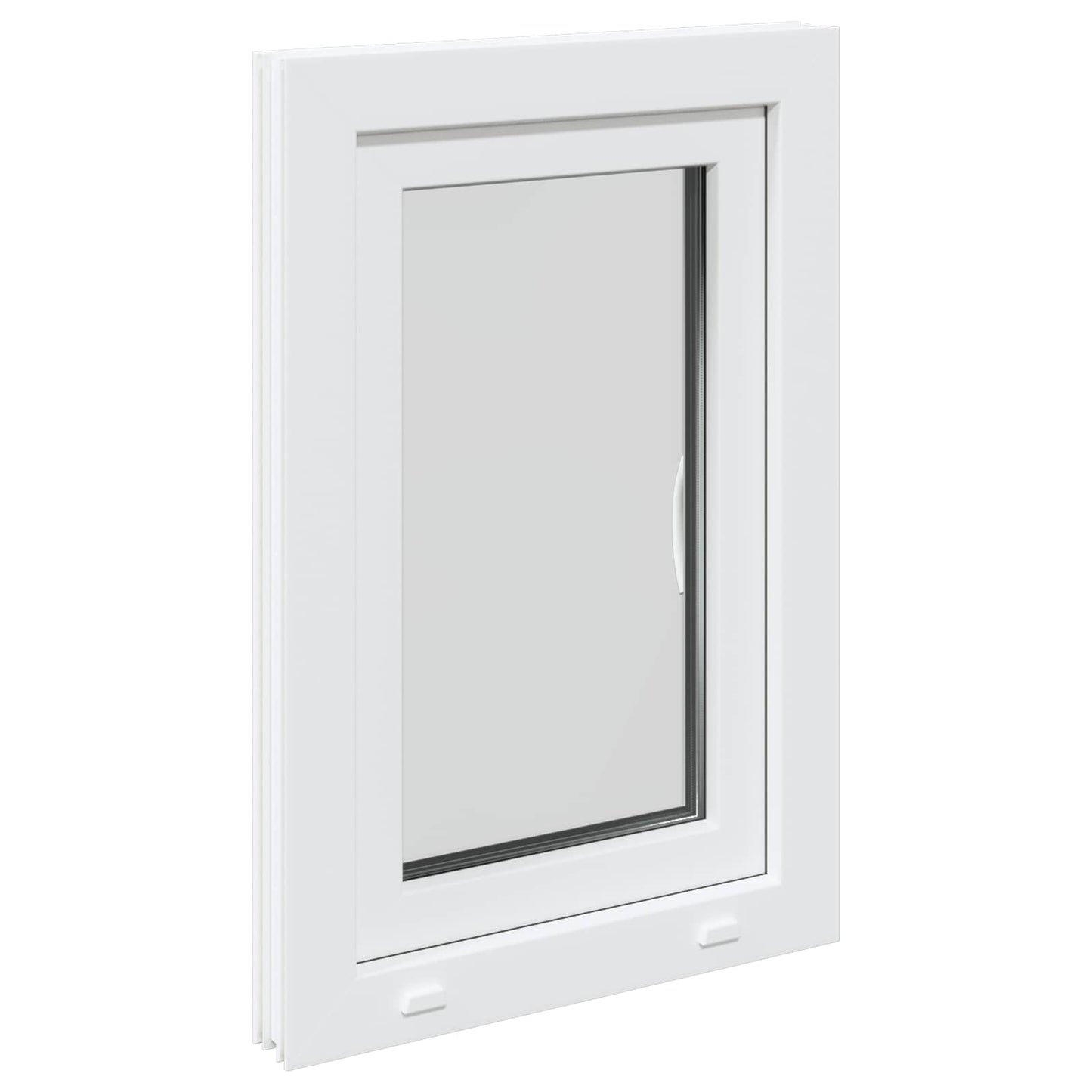 Kjølevindu RISOR 50 x 75 cm PVC og glass Hvit