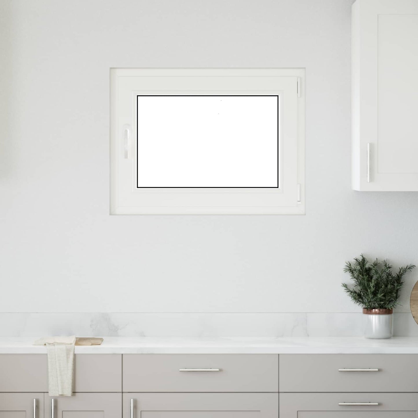 Kjølevindu RISOR 80 x 60 cm PVC og glass Hvit
