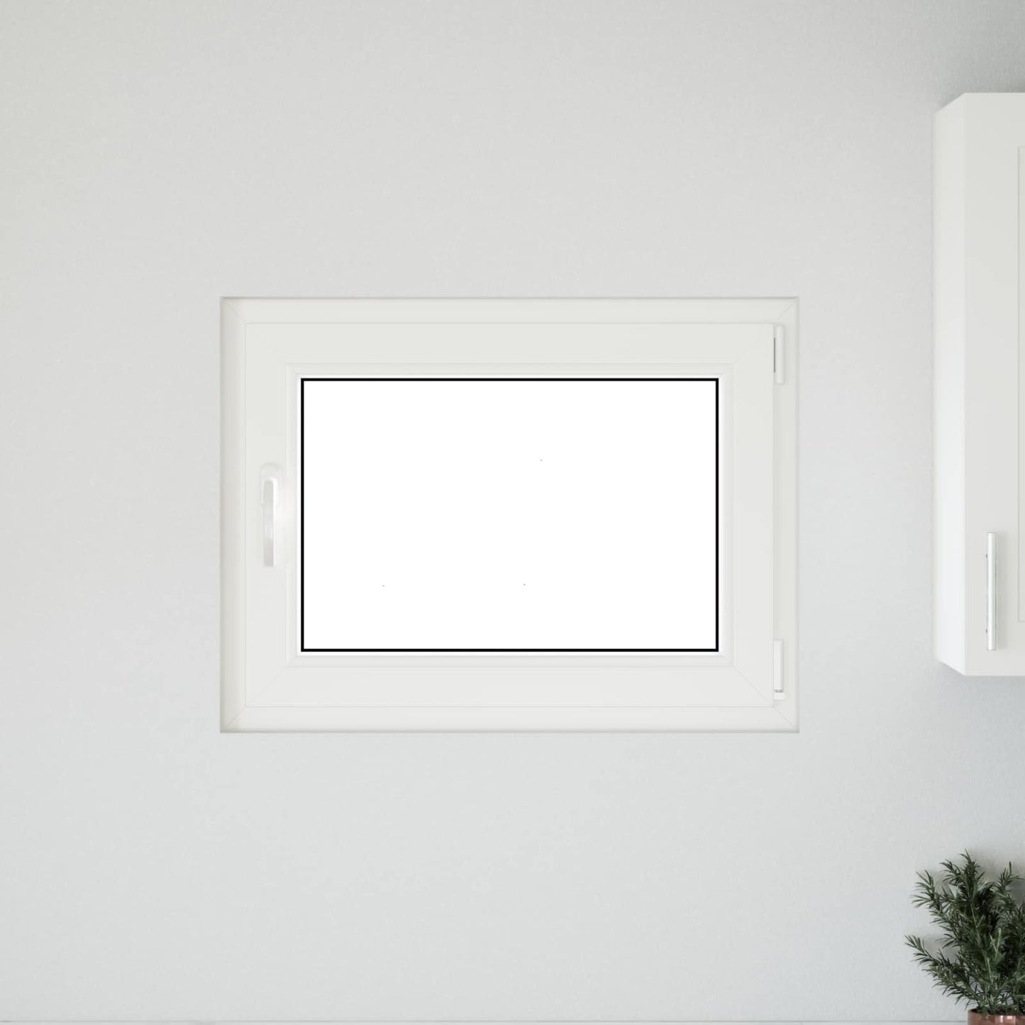 Kjølevindu RISOR 80 x 60 cm PVC og glass Hvit
