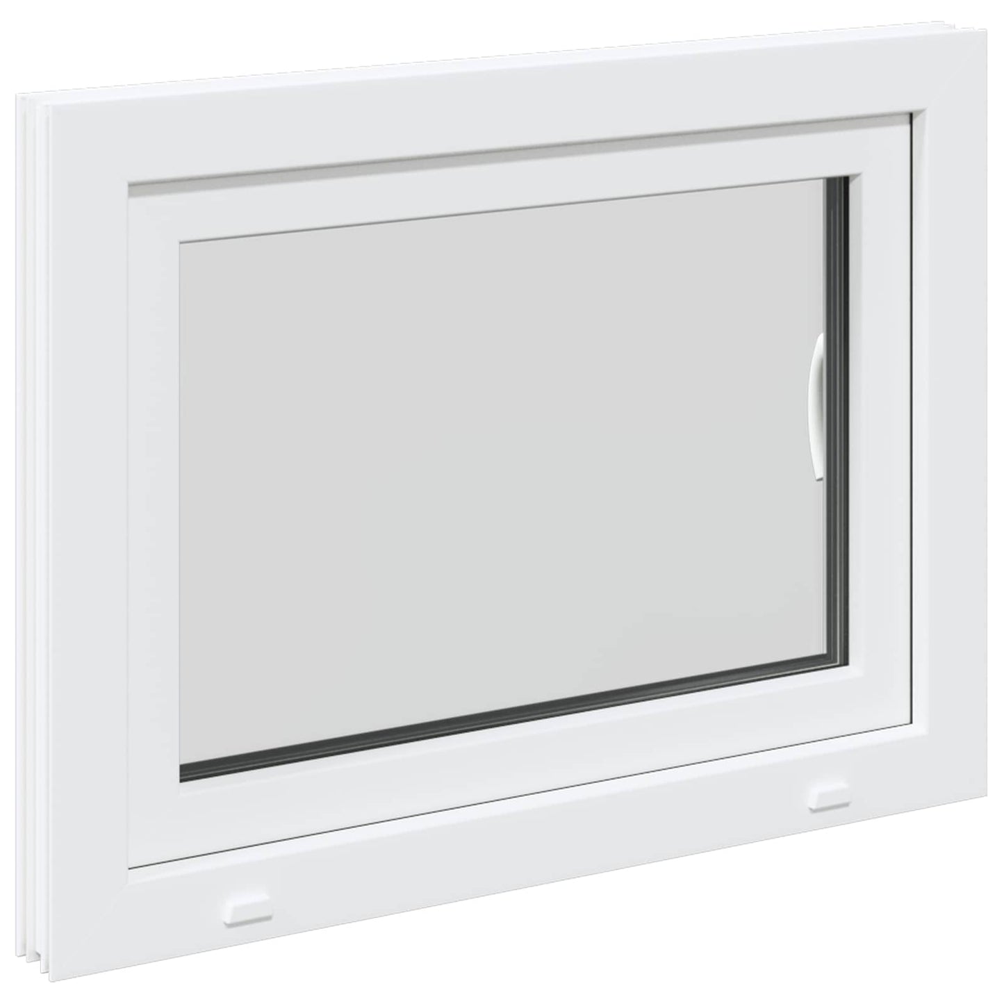 Kjølevindu RISOR 80 x 60 cm PVC og glass Hvit