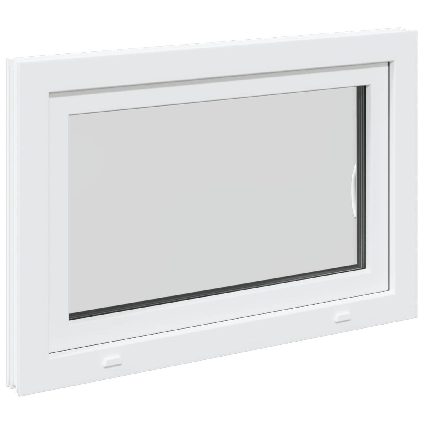 Kjølevindu RISOR 90 x 60 cm PVC og glass Hvit