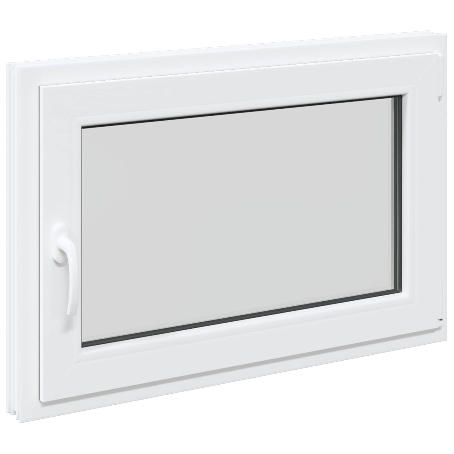 Kjølevindu RISOR 90 x 70 cm PVC og glass Hvit