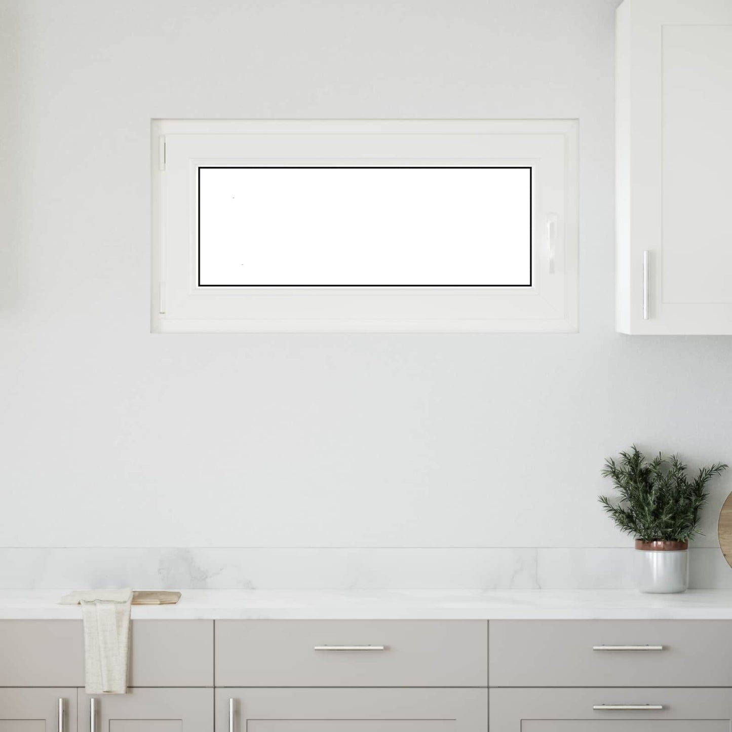 Kjølevindu RISOR 100 x 50 cm PVC og glass Hvit