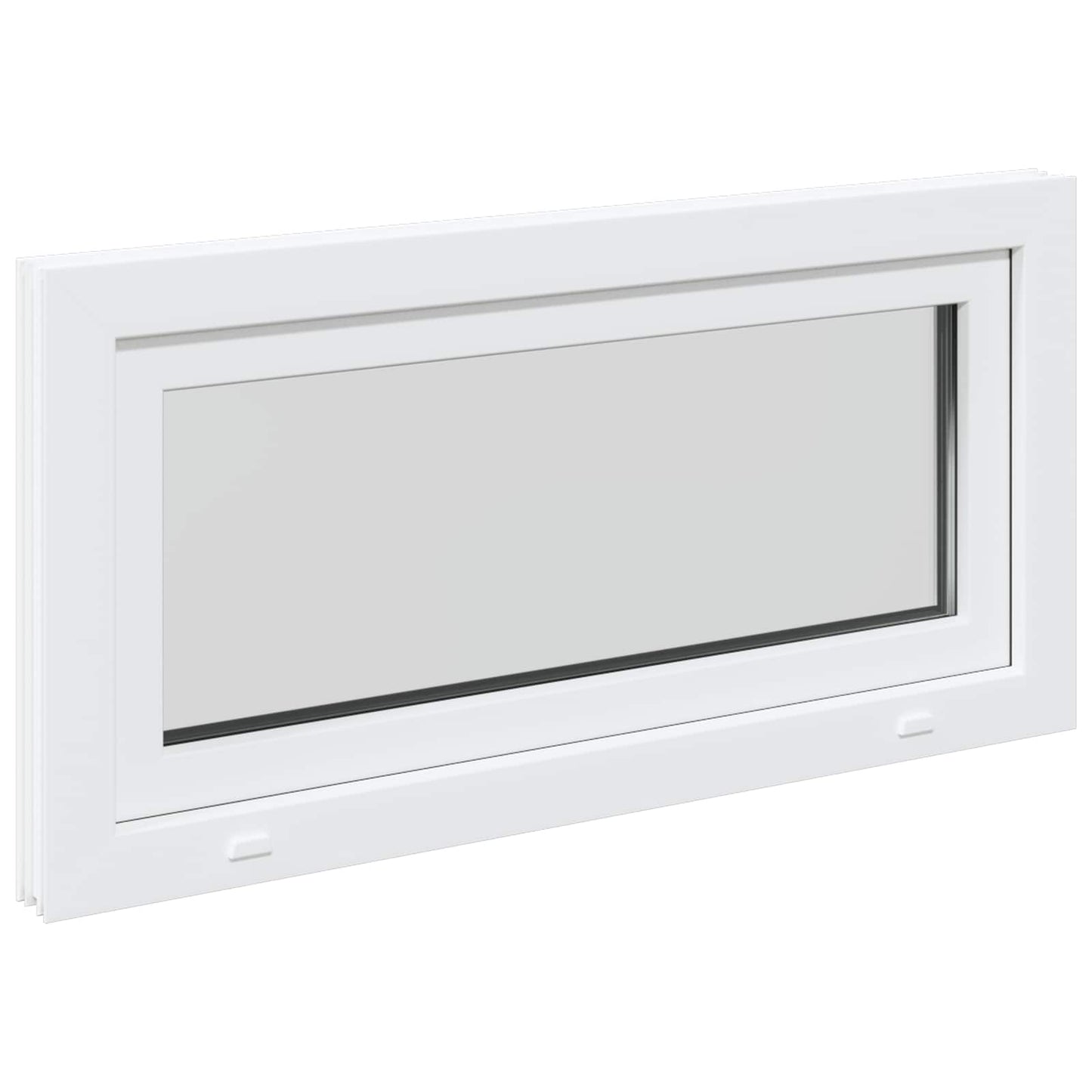 Kjølevindu RISOR 100 x 50 cm PVC og glass Hvit