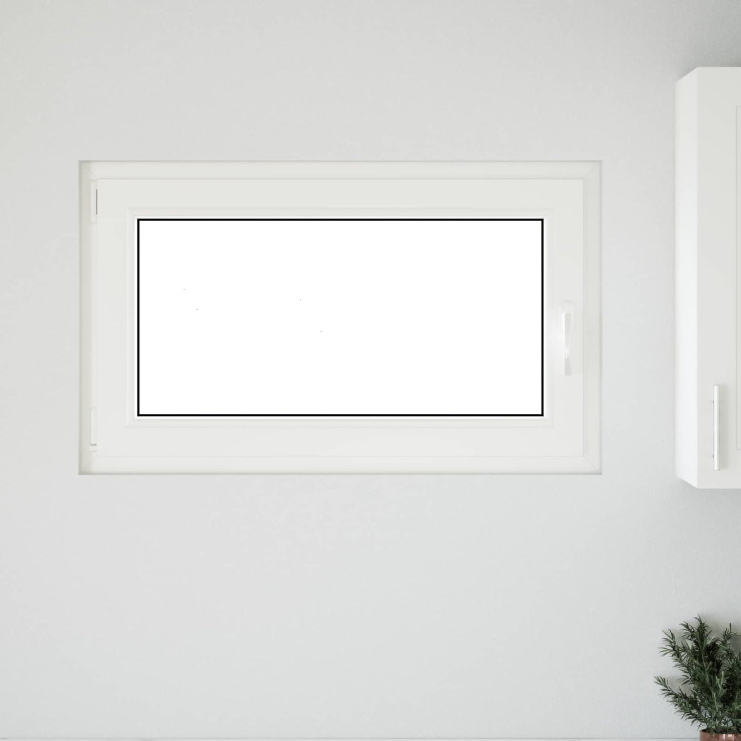 Kjølevindu RISOR 100 x 60 cm PVC og glass Hvit