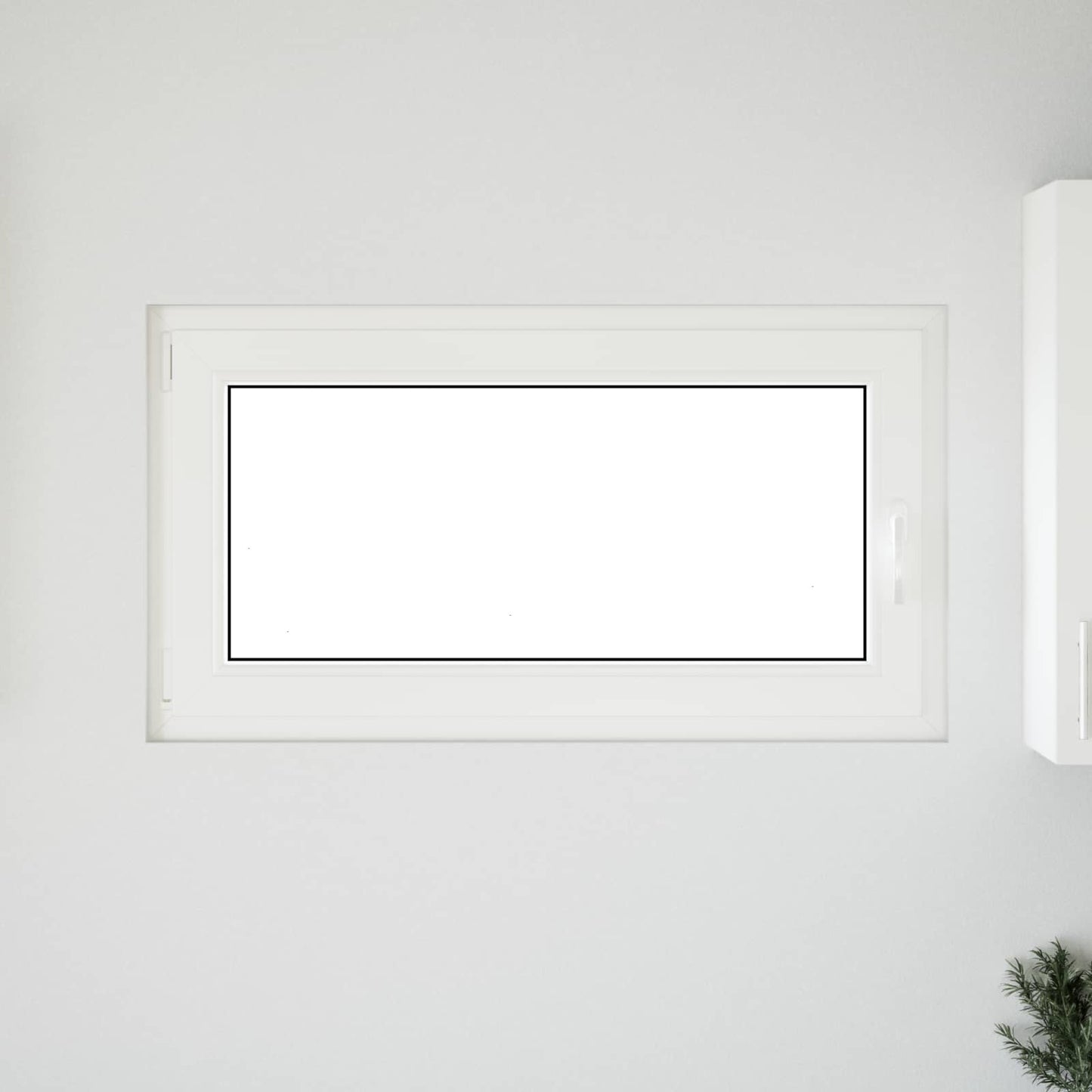 Kjølevindu RISOR 110 x 50 cm PVC og glass Hvit