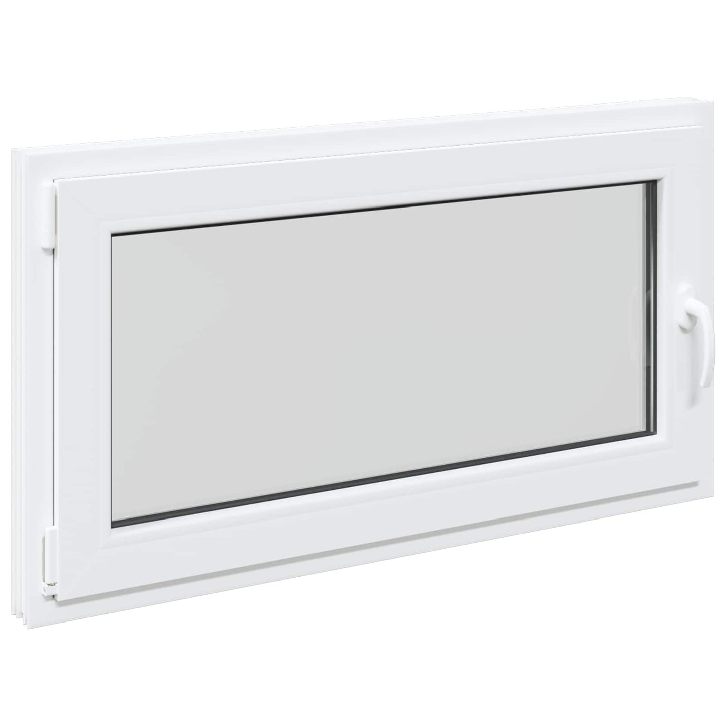 Kjølevindu RISOR 110 x 50 cm PVC og glass Hvit