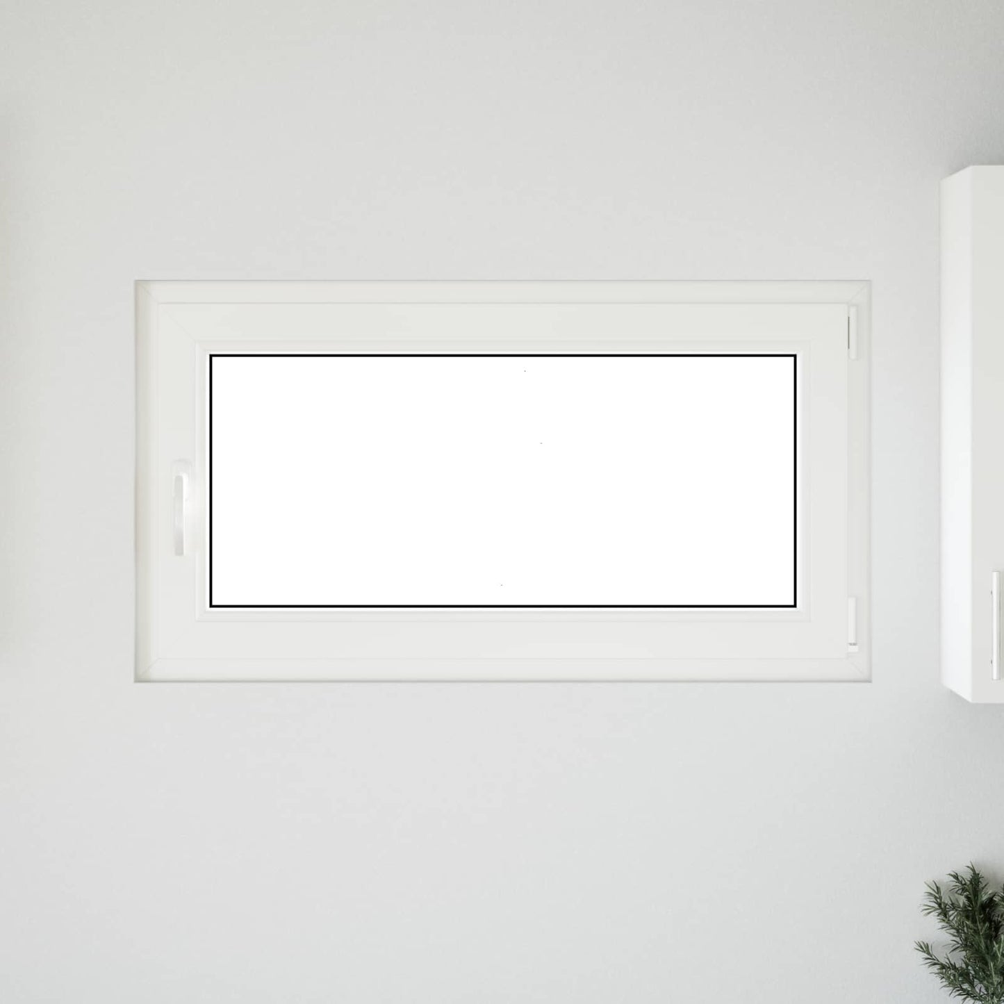 Kjølevindu RISOR 110 x 60 cm PVC og glass Hvit