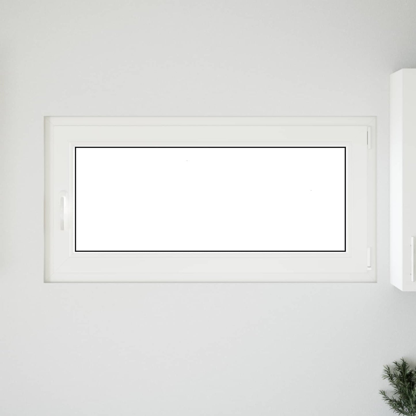 Kjølevindu RISOR 120 x 60 cm PVC og glass Hvit
