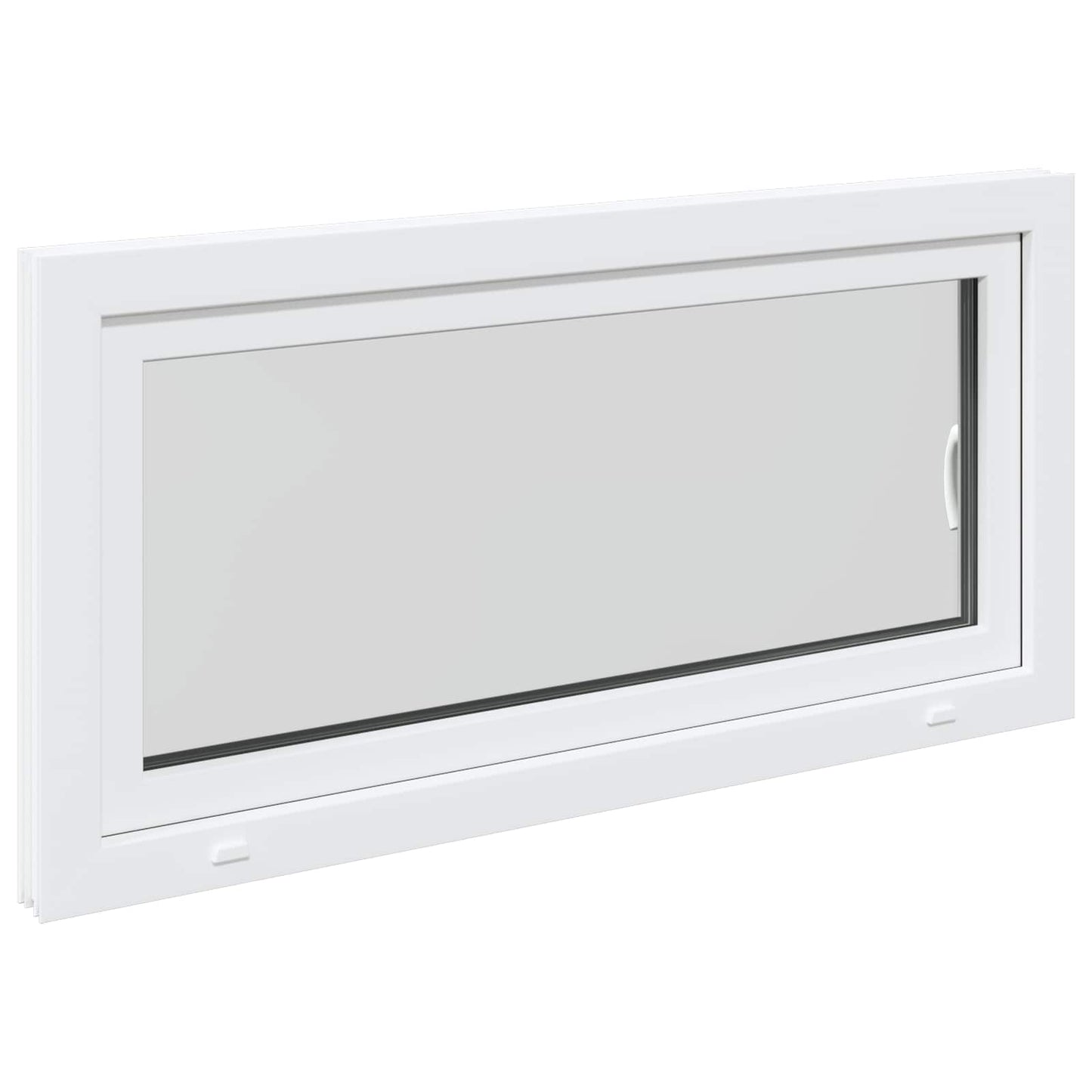 Kjølevindu RISOR 120 x 60 cm PVC og glass Hvit