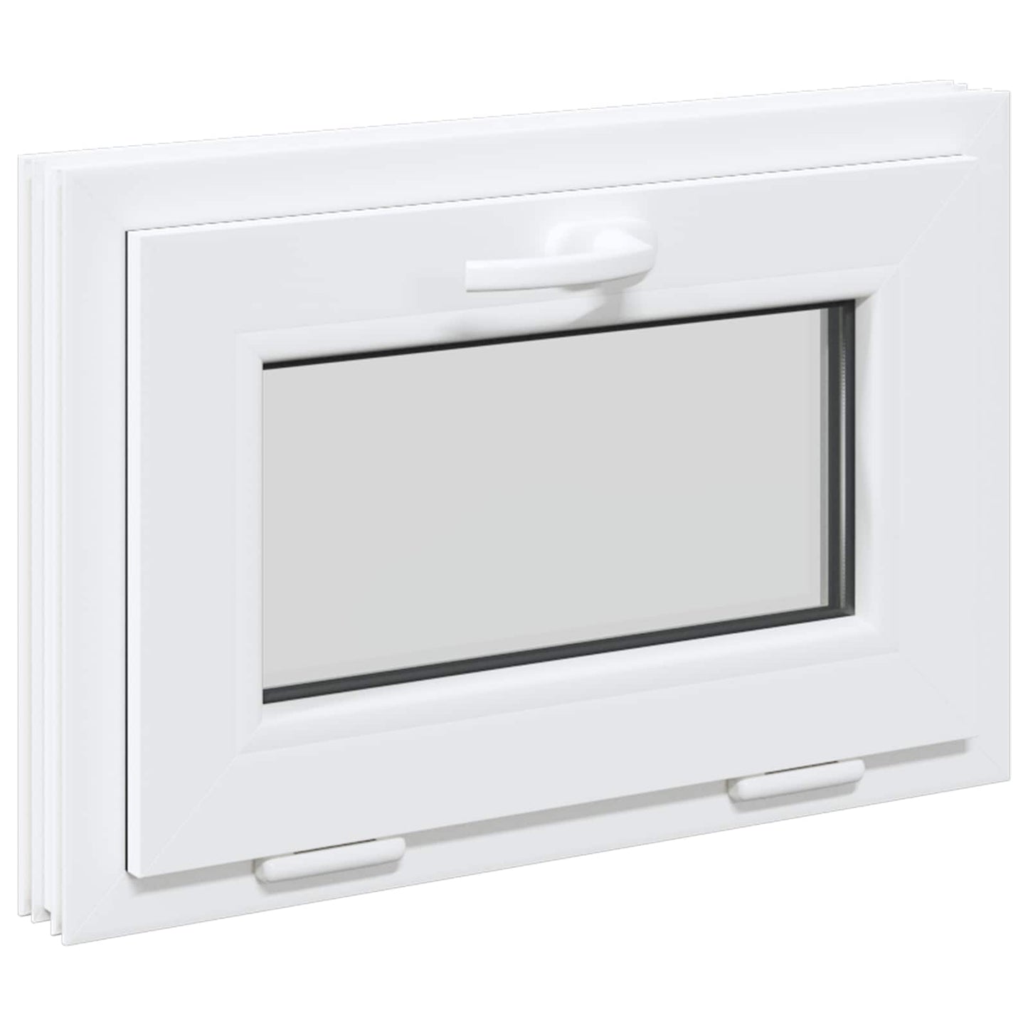 Kjølevindu RISOR 60 x 40 cm PVC og glass Hvit