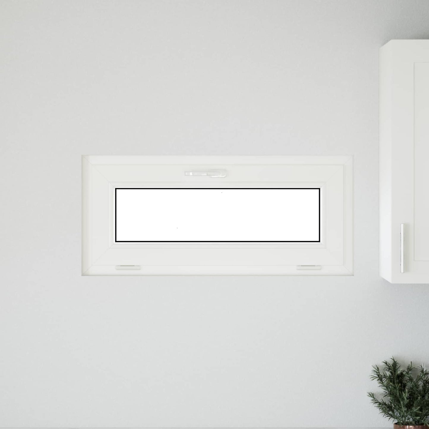 Kjølevindu RISOR 90 x 40 cm PVC og glass Hvit
