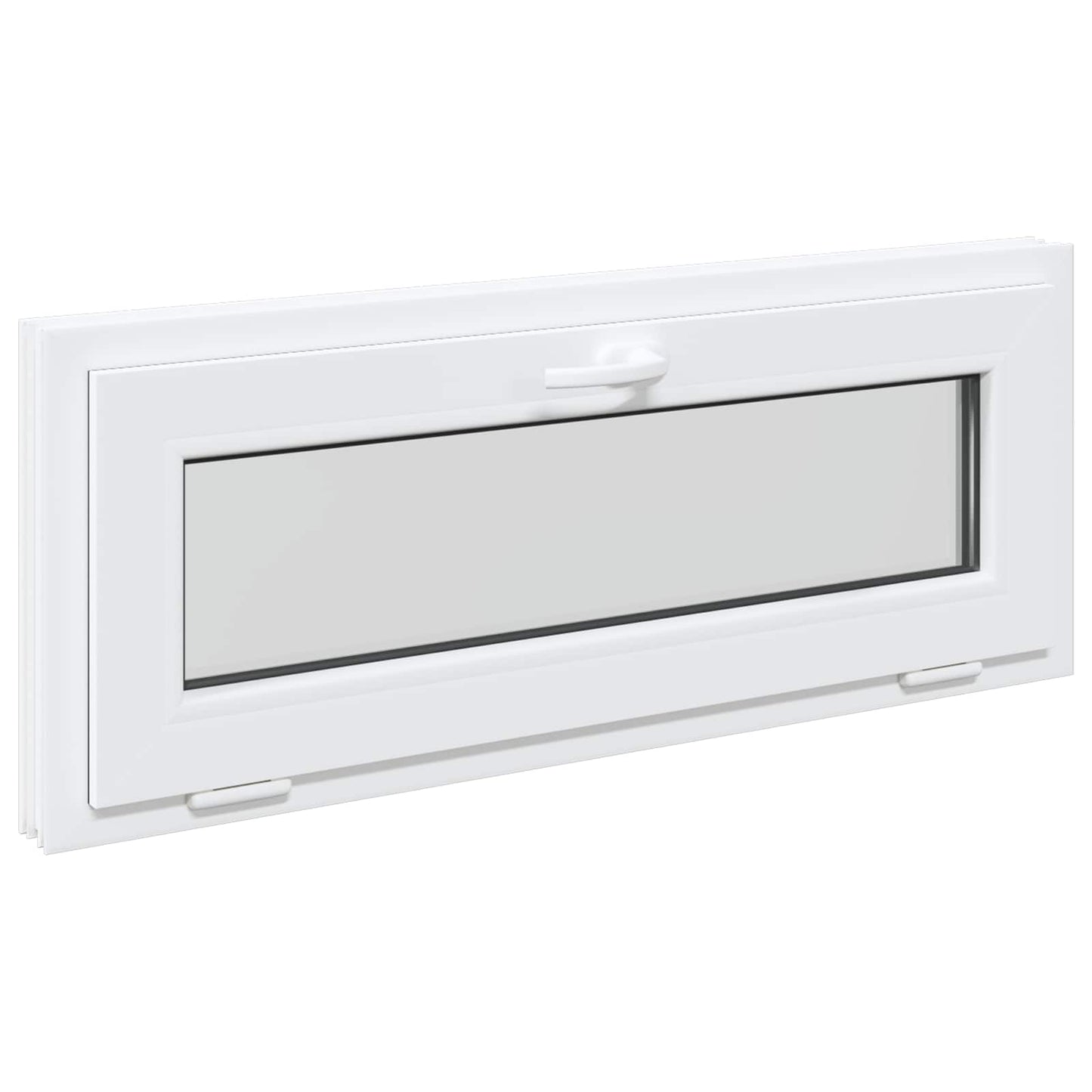 Kjølevindu RISOR 110 x 40 cm PVC og glass Hvit