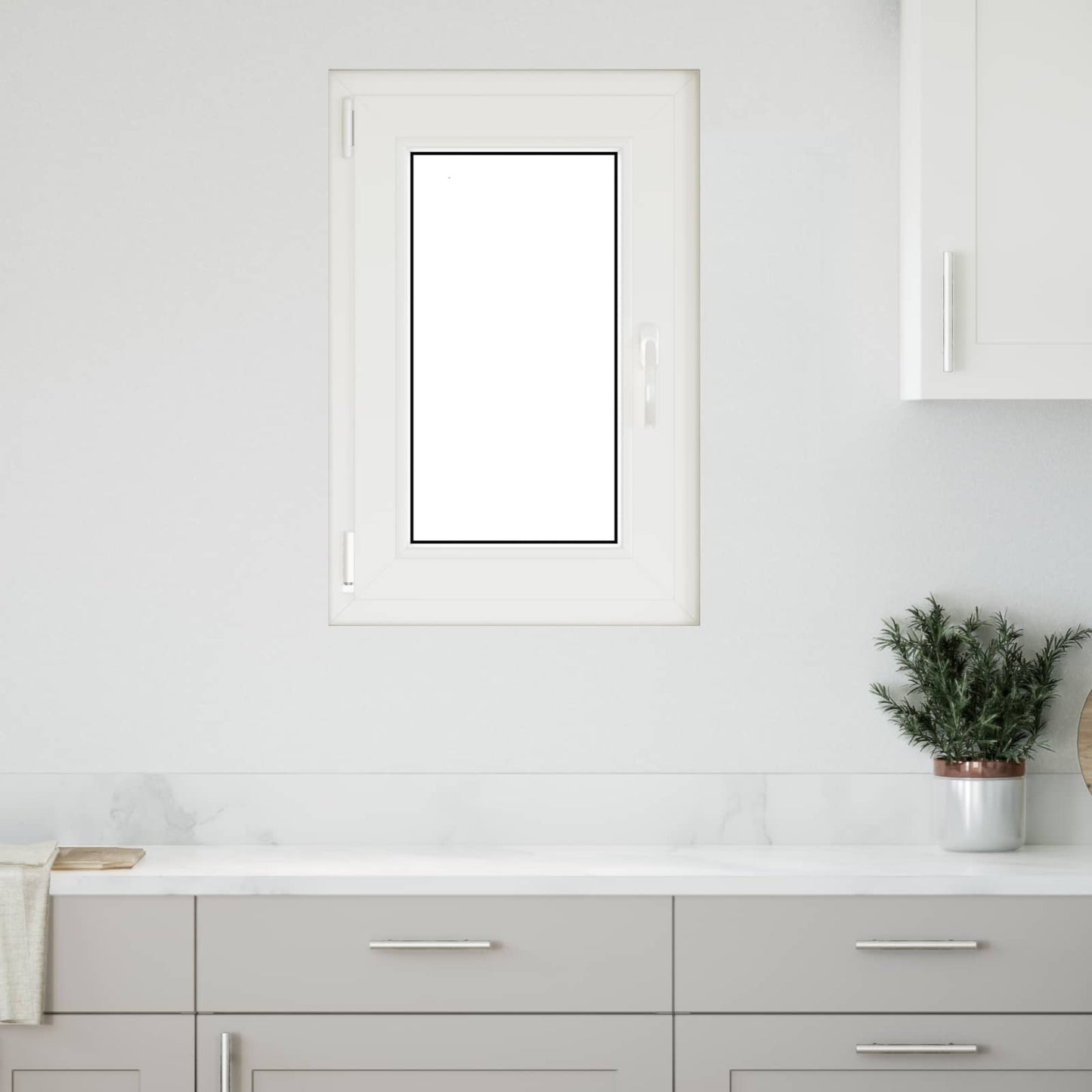 Kjølevindu RISOR 50 x 75 cm PVC og glass Hvit