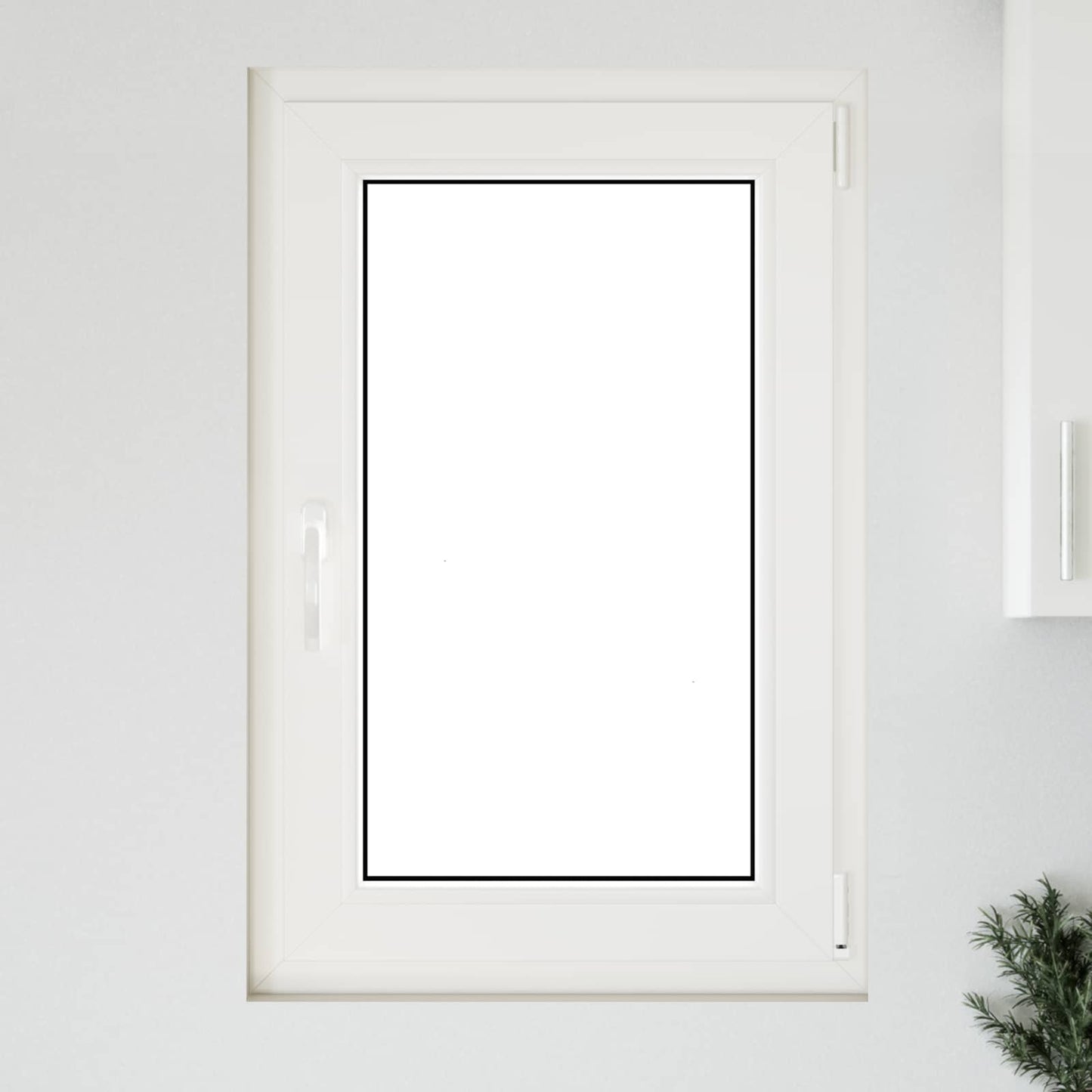 Kjølevindu RISOR 60 x 100 cm PVC og glass Hvit