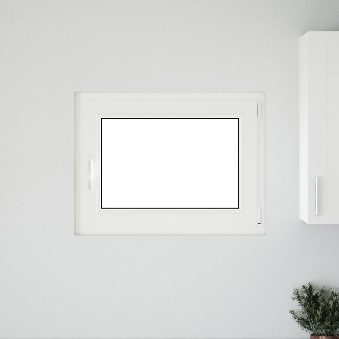 Kjølevindu RISOR 80 x 50 cm PVC og glass Hvit