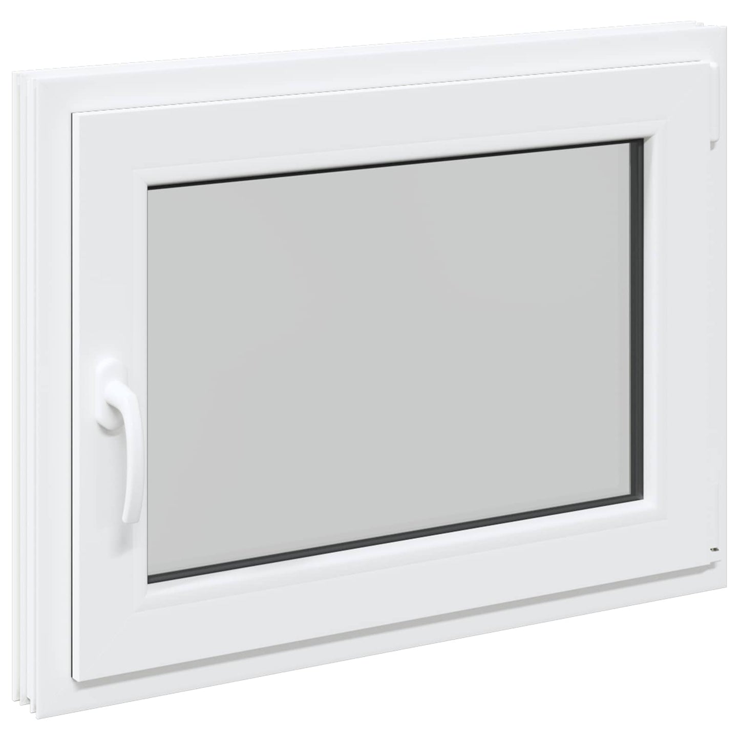 Kjølevindu RISOR 80 x 50 cm PVC og glass Hvit