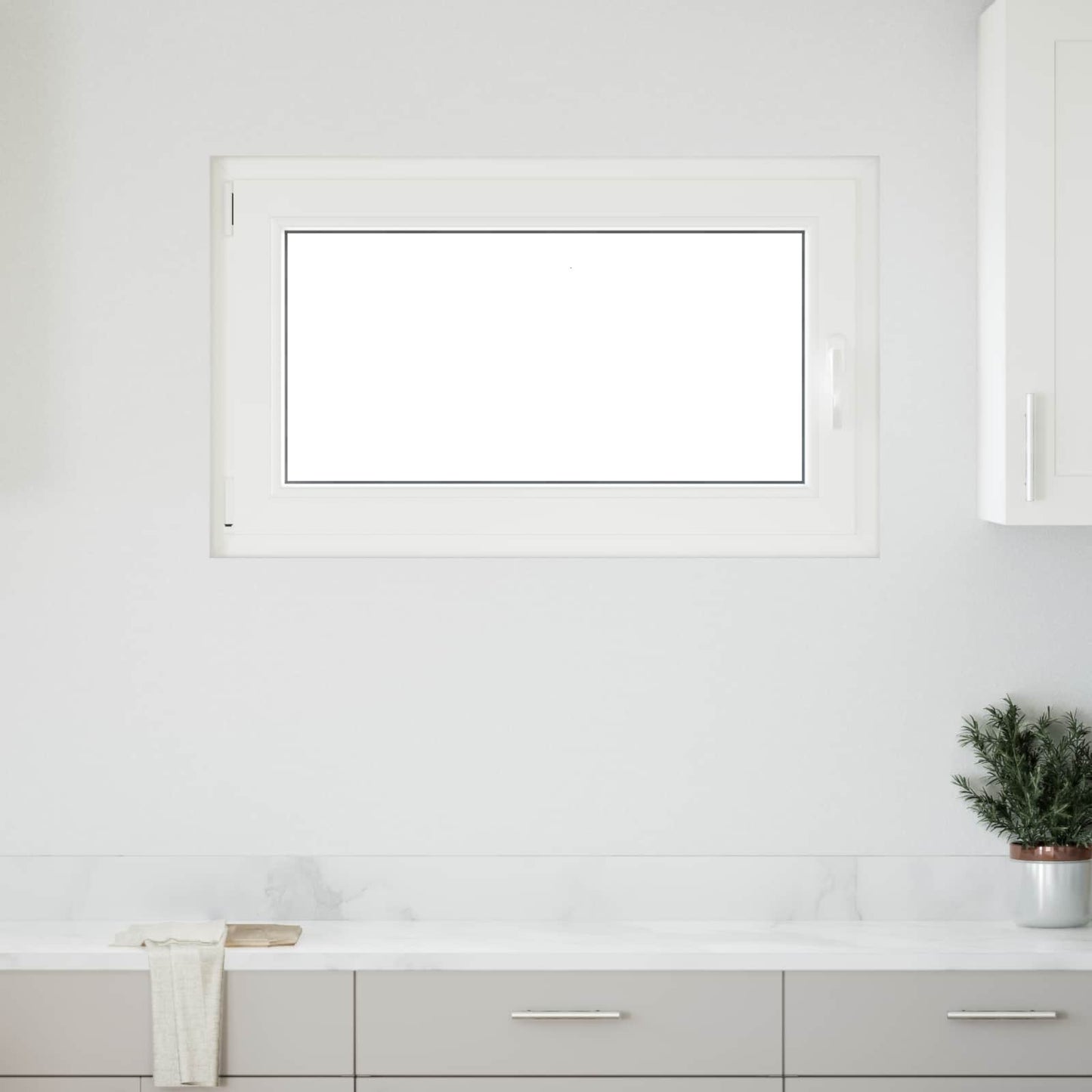 Kjølevindu RISOR 100 x 60 cm PVC og glass Hvit