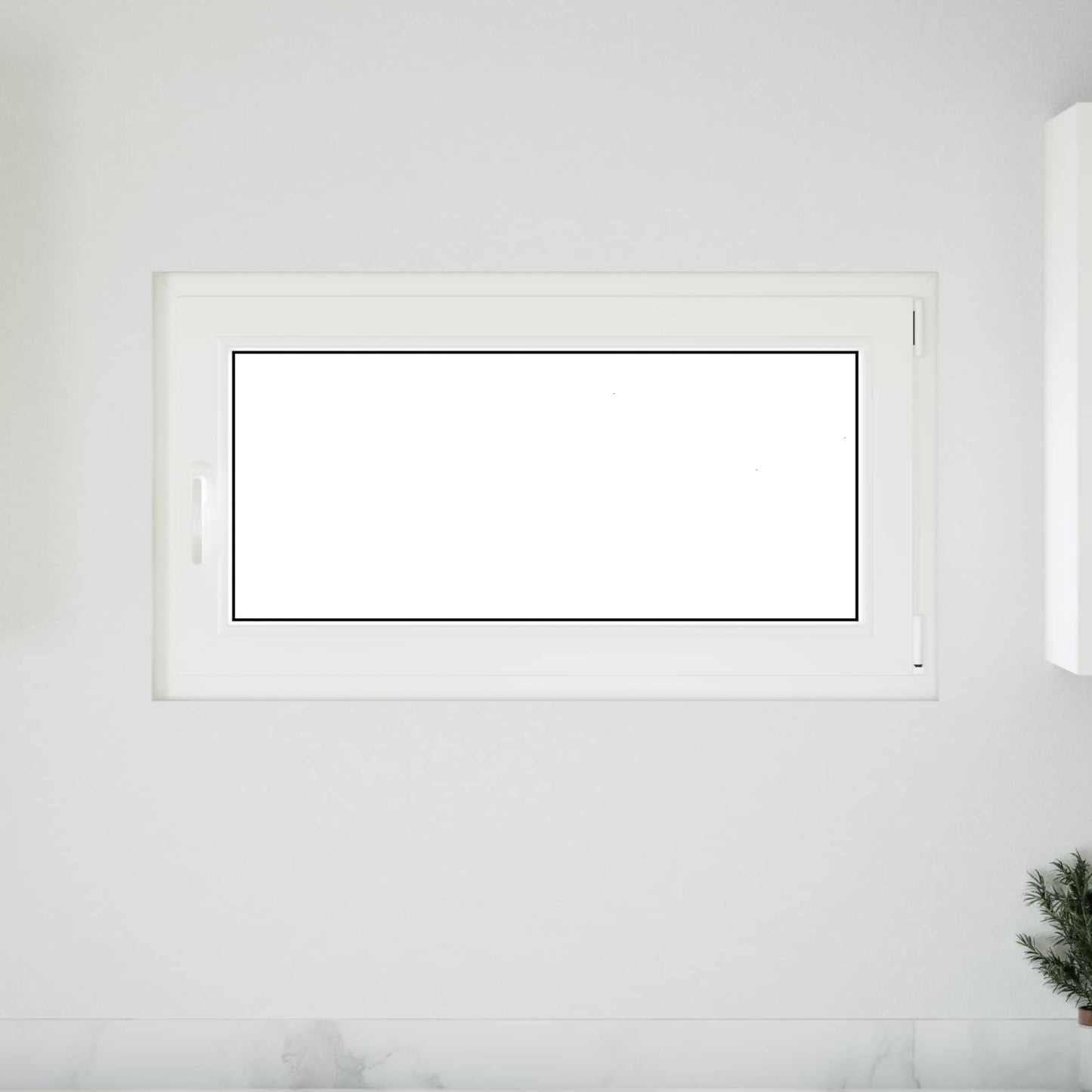 Kjølevindu RISOR 110 x 70 cm PVC og glass Hvit