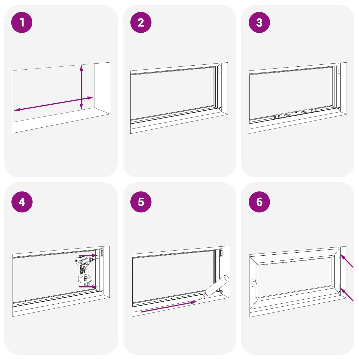 Kjølevindu RISOR 110 x 70 cm PVC og glass Hvit