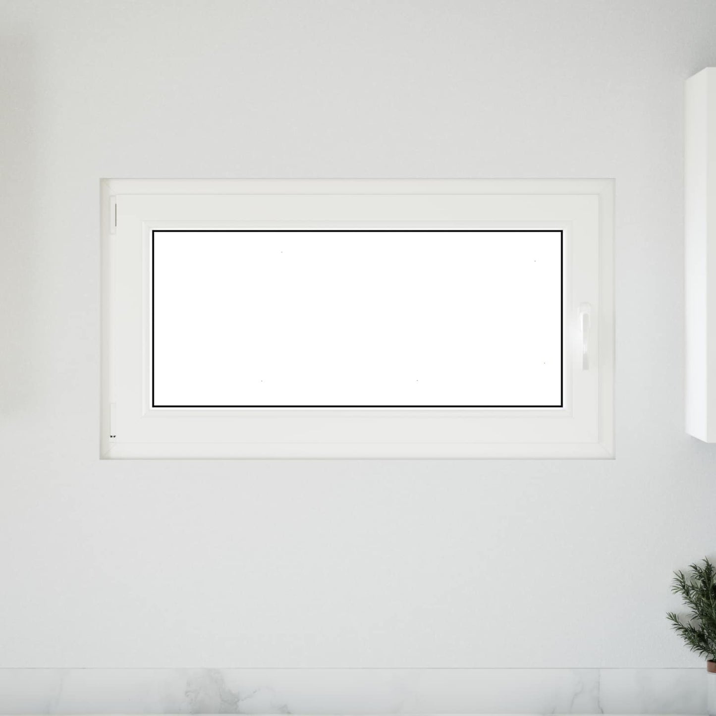 Kjølevindu RISOR 110 x 70 cm PVC og glass Hvit
