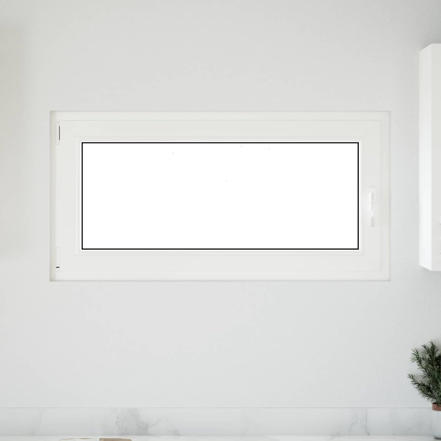 Kjølevindu RISOR 120 x 60 cm PVC og glass Hvit