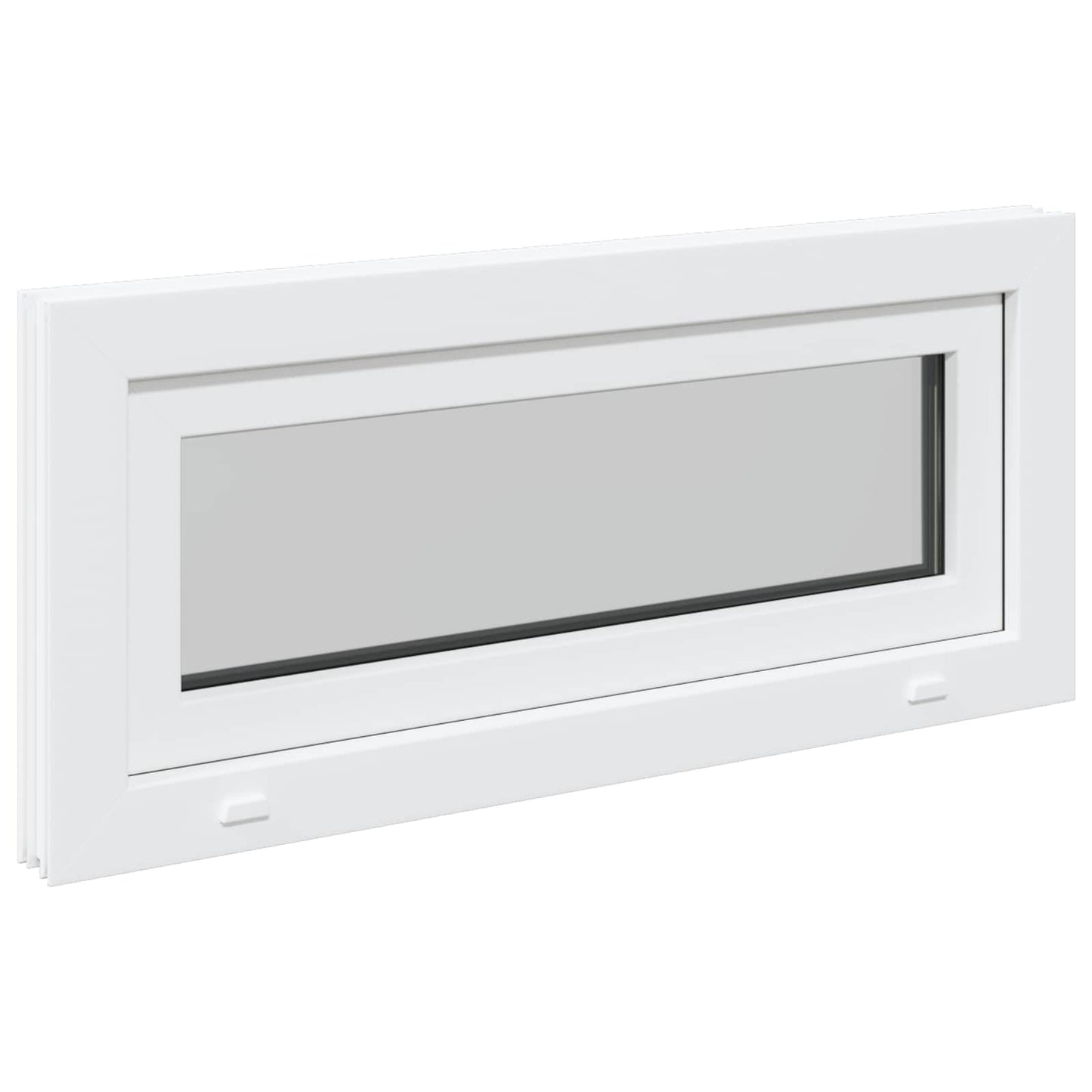 Kjølevindu RISOR 90 x 40 cm PVC og glass Hvit