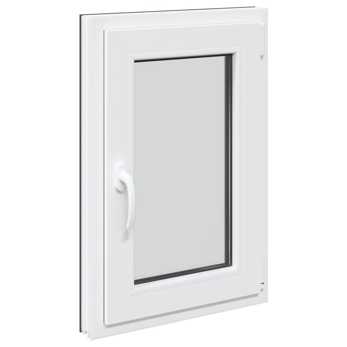 Kjølevindu RISOR 50 x 75 cm PVC og glass Antrasitt